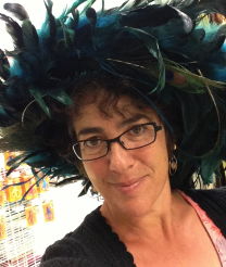 Tina in feathered hat